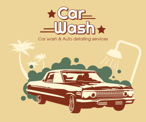 Vintage Carwash Facebook post Image Preview