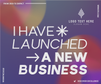 New Business Launch Gradient Facebook post Image Preview