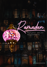 Ramadan Stained Lamp Poster Design