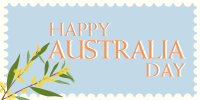 Golden Wattle Stamp Twitter Post Design