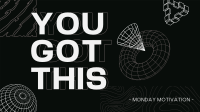 Geometric Monday Motivation Facebook Event Cover Design