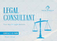 Corporate Legal Consultant Postcard Design