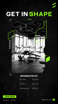 Gym Membership Facebook Story Design