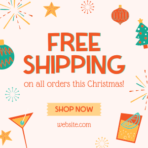 Handdrawn Christmas Promo Instagram post Image Preview
