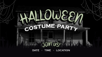 Haunted Halloween Party Facebook Event Cover Design