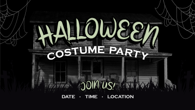 Haunted Halloween Party Facebook event cover Image Preview