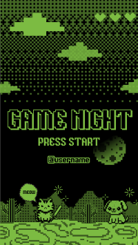 Retro 8-Bit Game Night TikTok Video Design