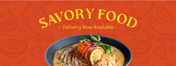 Savory Food Facebook Cover Design Image Preview