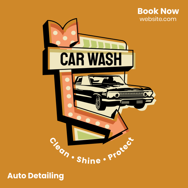 Car Wash Signage Instagram Post Design Image Preview