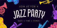 Groovy Jazz Party Twitter post Image Preview