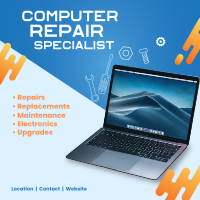 Computer Repair Specialist Instagram Post Design