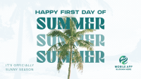 Summer Palm Tree Facebook event cover Image Preview