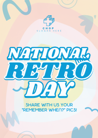 Swirly Retro Day Poster Design