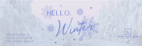 Minimalist Winter Greeting Twitter header (cover) Image Preview