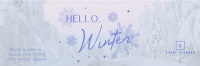 Minimalist Winter Greeting Twitter Header Design