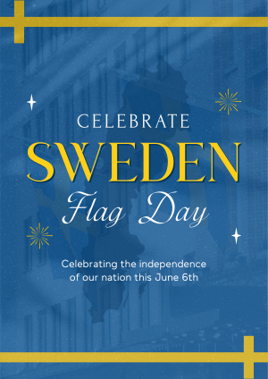 Commemorative Sweden Flag Day Flyer Image Preview