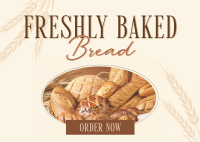 Earthy Bread Bakery Postcard Image Preview
