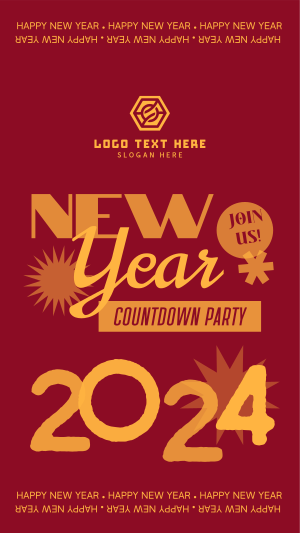 Countdown to New Year Facebook story Image Preview