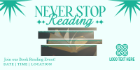 Book Reading Event Twitter Post Design