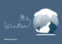It's Winter! Postcard Image Preview