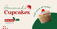 Cupcake Christmas Sale Facebook Ad Design