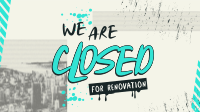 Grunge Closed Announcement Animation Preview