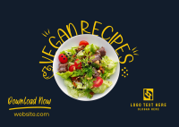 Vegan Salad Recipes Postcard Image Preview