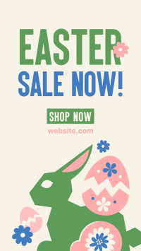 Floral Easter Bunny Sale Instagram story Image Preview