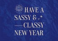 Sparkling New Year Postcard Design