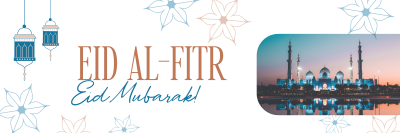 Eid Al Fitr Mubarak Twitter header (cover) Image Preview