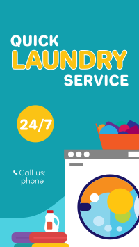 Quick Laundry Facebook story Image Preview
