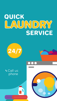 Quick Laundry Facebook Story Design