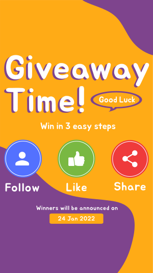 Giveaway Time Instagram story Image Preview