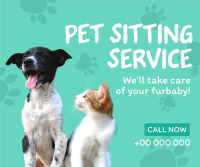 Pet Sitting Service Facebook Post Design