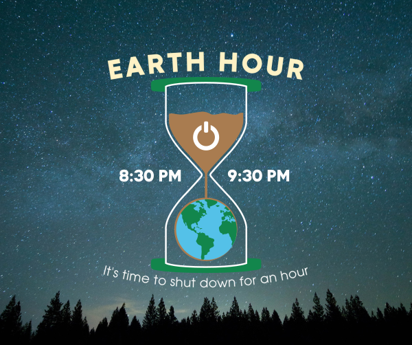 Earth Hour Glass Facebook Post Design Image Preview