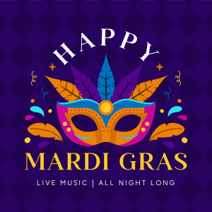 Mardi Gras Party Instagram post Image Preview