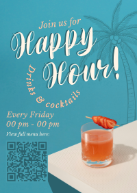 Classy Happy Hour Poster Image Preview