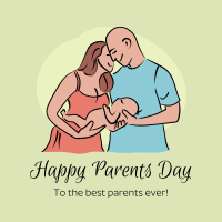 Young Happy Parents Instagram Post Design