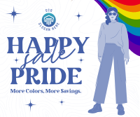 Modern Happy Pride Month Sale  Facebook Post Design