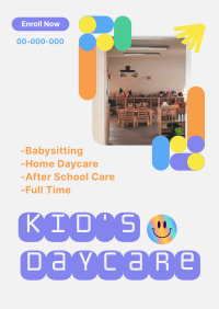 Kid's Daycare Services Poster Design