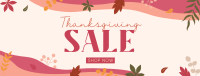 Thanksgiving Falling Leaves Facebook Cover Design