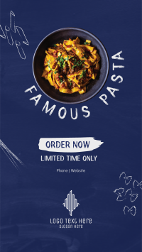 Pasta Chalkboard Instagram story Image Preview