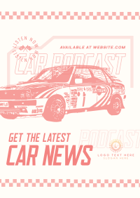 Car News Broadcast Poster Design