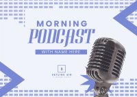 Morning Podcast Stream Postcard Design