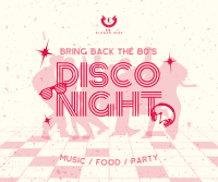 80s Disco Party Facebook Post Design