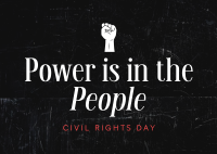 Strong Civil Rights Day Quote Postcard Image Preview
