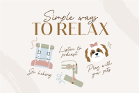 Cute Relaxation Tips Pinterest board cover Image Preview