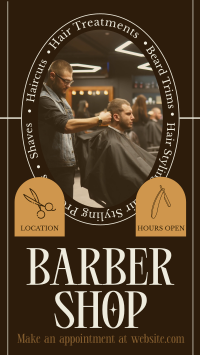 Rustic Barber Shop Instagram Story Design