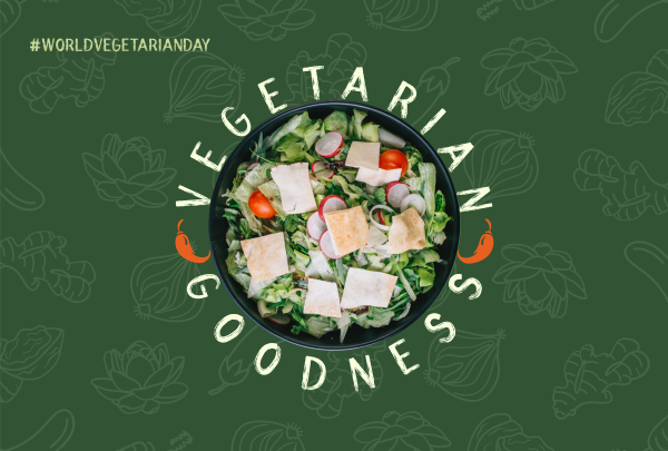 Vegetarian Goodness Pinterest Cover Design Image Preview