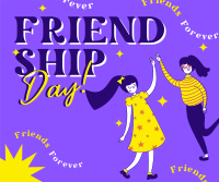 High Five Friendship Day Facebook Post Design